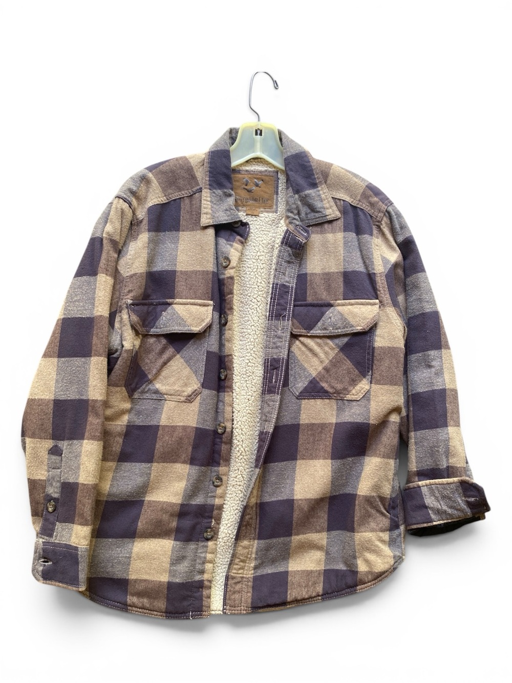 Outdoor Life Men’s Sherpa-Lined Plaid Jacket